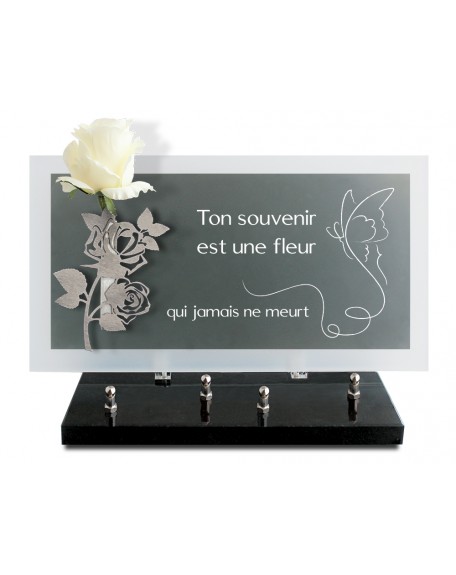 PLAQUE ALTU TEXTE GRAVE 20X37CM SOLIFLORE INOX