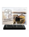 PLAQUE IMPRIMEE 25X35 + MOTIF INOX BLANC ARBRE