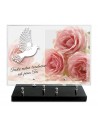 PLAQUE IMPRIMEE 25X35 + MOTIF INOX BLANC COLOMBE