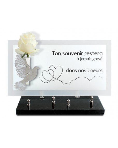 PLAQUE ALTU TEXTE GRAVE 20X37CM SOLIFLORE INOX