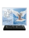 PLAQUE IMPRIMEE 25X35 + MOTIF INOX BLANC ROSE