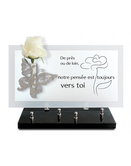 PLAQUE ALTU TEXTE GRAVE 20X37CM SOLIFLORE INOX