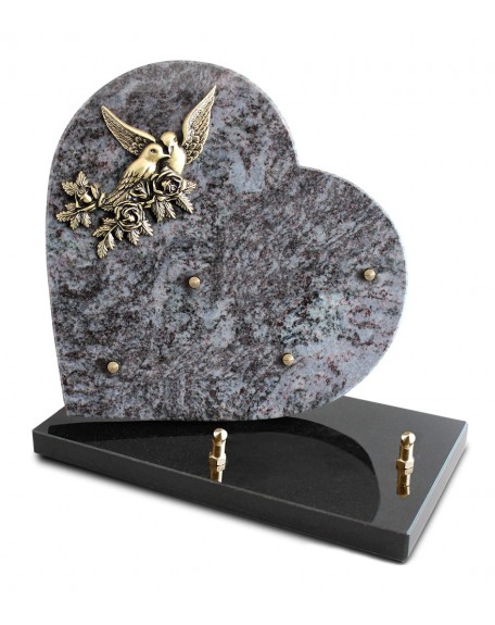 PLAQUE GRANIT COEUR 26X26CM