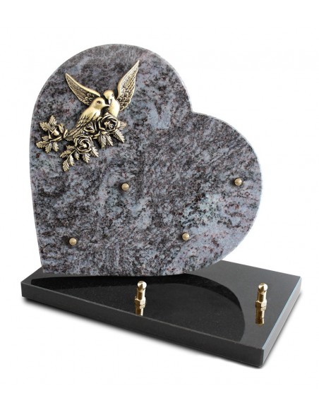 PLAQUE GRANIT COEUR 26X26CM