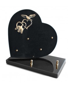 PLAQUE GRANIT COEUR 26X26CM