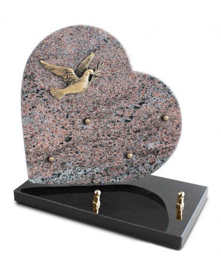 PLAQUE GRANIT COEUR 26X26CM