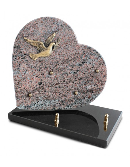 PLAQUE GRANIT COEUR 26X26CM