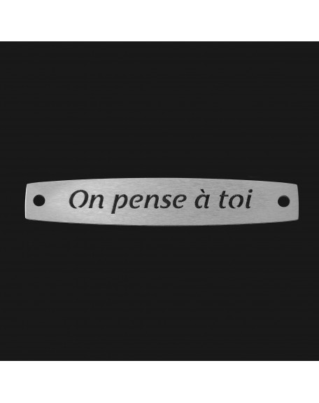 SACHET 5 INTERS INOX "ON PENSE A TOI"