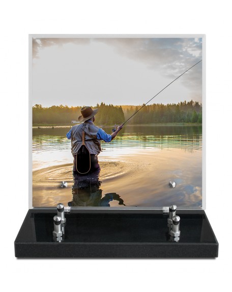 PLAQUE IMPRIMEE 21X21 CHASSE/PECHE