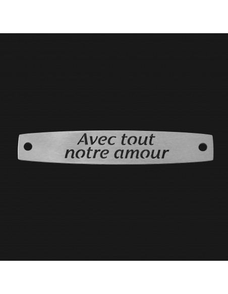 SACHET 5 INTERS INOX "AVEC TOUT NOTRE AMOUR"