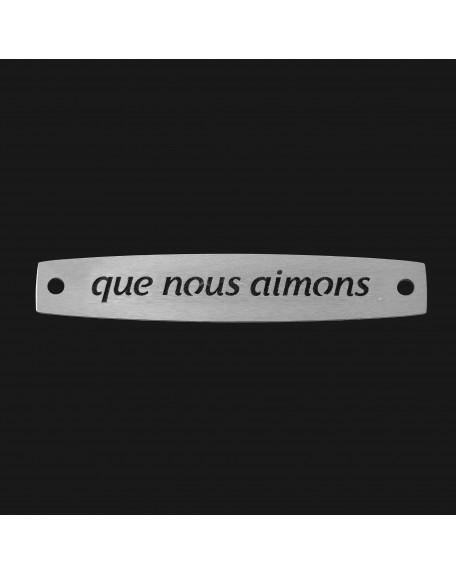 SACHET 5 INTERS INOX "QUE NOUS AIMONS"