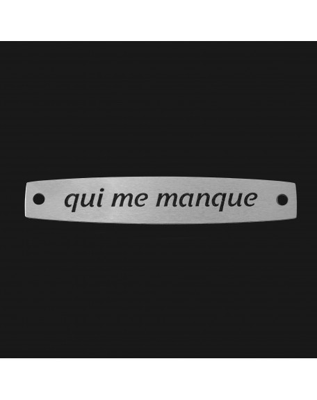 SACHET 5 INTERS INOX "QUI ME MANQUE"