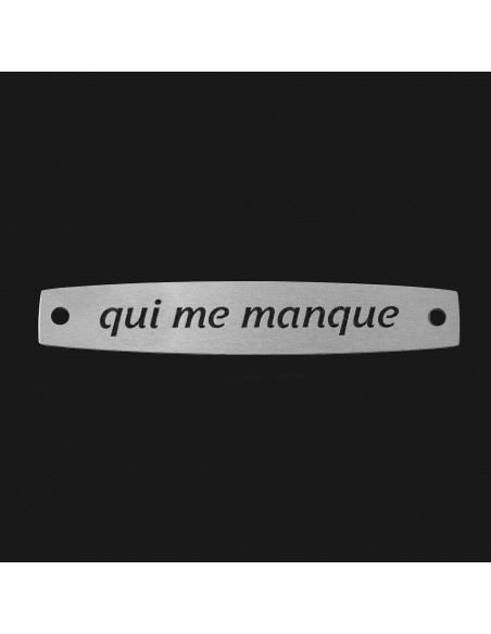 SACHET 5 INTERS INOX "QUI ME MANQUE"