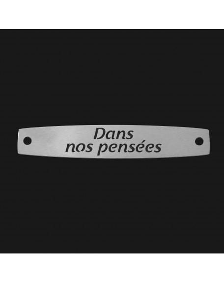 SACHET 5 INTERS INOX "DANS NOS PENSEES"