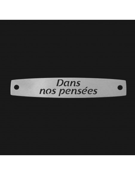 SACHET 5 INTERS INOX "DANS NOS PENSEES"