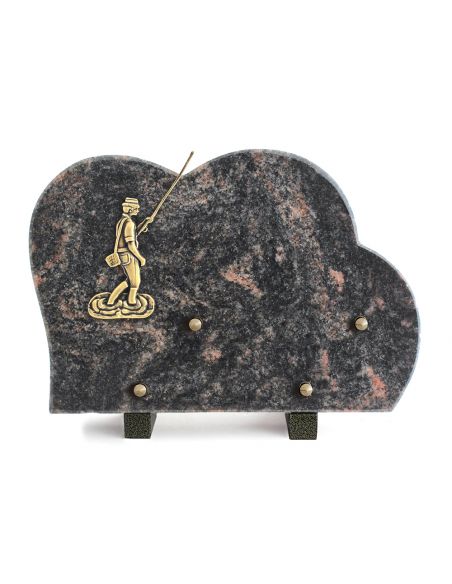 PLAQUE GRANIT 20X30CM CHASSE/PECHE