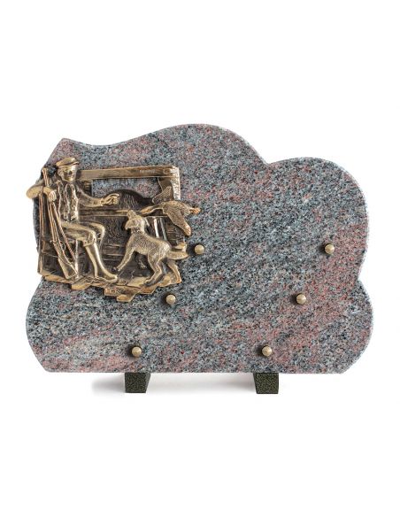 PLAQUE GRANIT 25X35CM CHASSE/PECHE