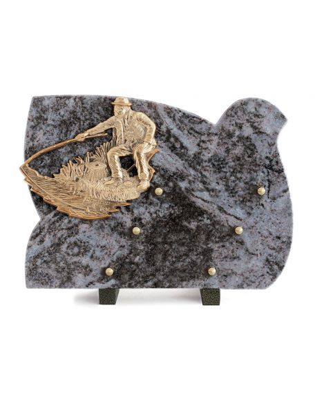 PLAQUE GRANIT 25X35CM CHASSE/PECHE