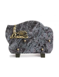 PLAQUE GRANIT 17X25CM JARDIN