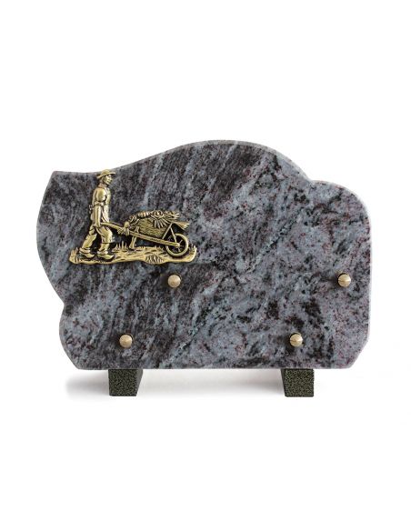 PLAQUE GRANIT 17X25CM JARDIN