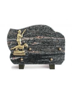 PLAQUE GRANIT 17X25CM CHASSE/PECHE