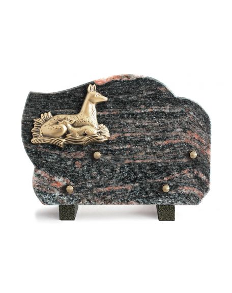 PLAQUE GRANIT 17X25CM CHASSE/PECHE