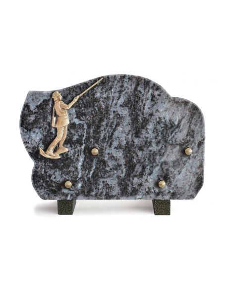 PLAQUE GRANIT 17X25CM CHASSE/PECHE