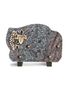 PLAQUE GRANIT 17X25CM VIGNE