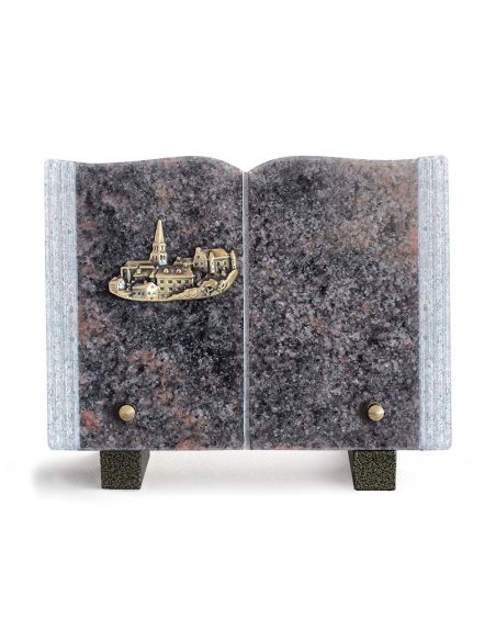 PLAQUE GRANIT LIVRE 15X21CM LOT DE 4