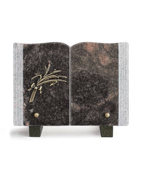 PLAQUE GRANIT LIVRE 15X21CM LOT DE 4