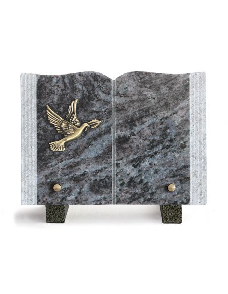PLAQUE GRANIT LIVRE 15X21CM LOT DE 4