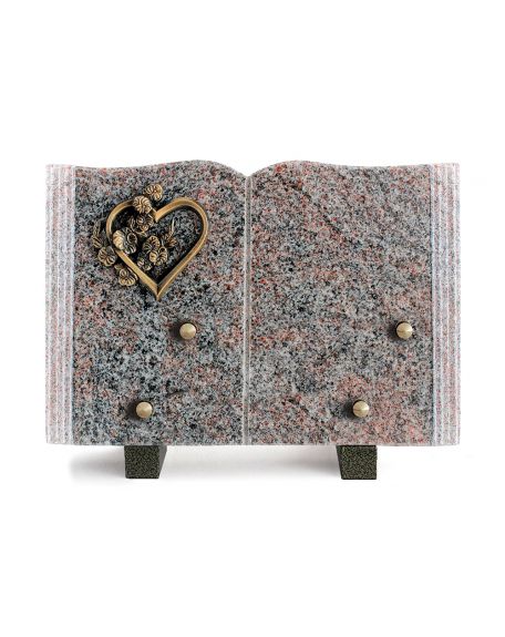 PLAQUE GRANIT LIVRE 17X25CM LOT DE 4