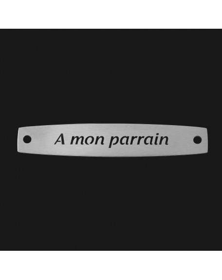 SACHET 5 INTERS INOX "A MON PARRAIN"