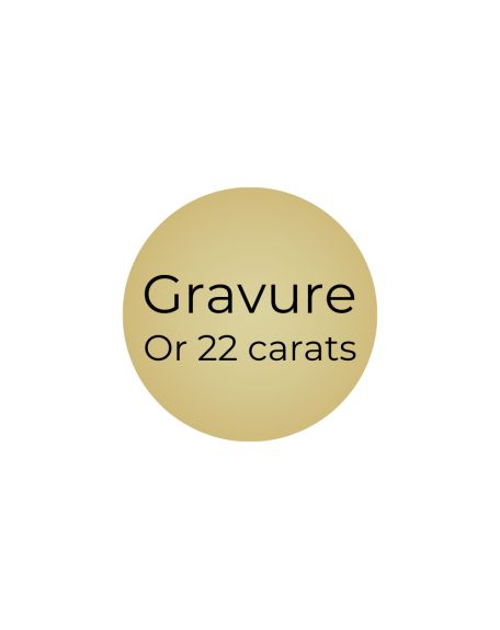 PLAQUE GRANIT COEUR 18X18 TEXTE+MOTIF GRAVES OR
