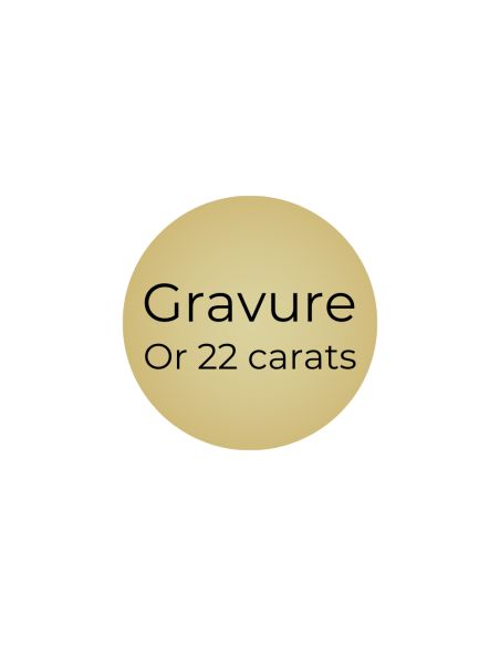 PLAQUE GRANIT COEUR 18X18 TEXTE+MOTIF GRAVES OR