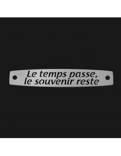SACHET 5 INTERS INOX "LE TEMPS PASSE, LE SOUVENIR RESTE"
