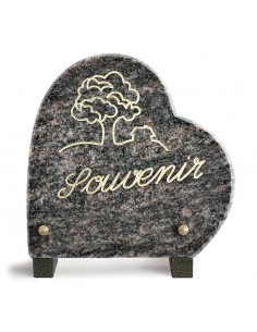 PLAQUE GRANIT COEUR 18X18...