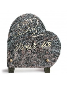 PLAQUE GRANIT COEUR 18X18...