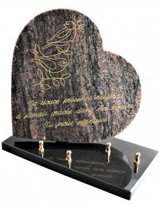 PLAQUE GRANIT COEUR 26X26CM...