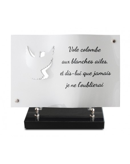 PLAQUE ALTUGLAS GALBE GAMME KIRIGAMI Colombe