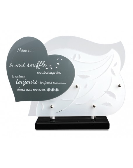 PLAQUE COEUR ALTU INCRUSTE 25X38