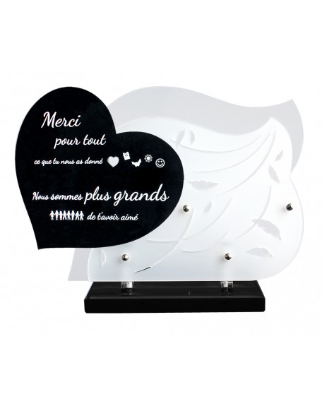 PLAQUE COEUR ALTU INCRUSTE 25X38