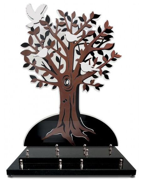 PLAQUE ALTU ARBRE GEANT SIMPLE FACE AVEC 5 INTERS 67X46CM