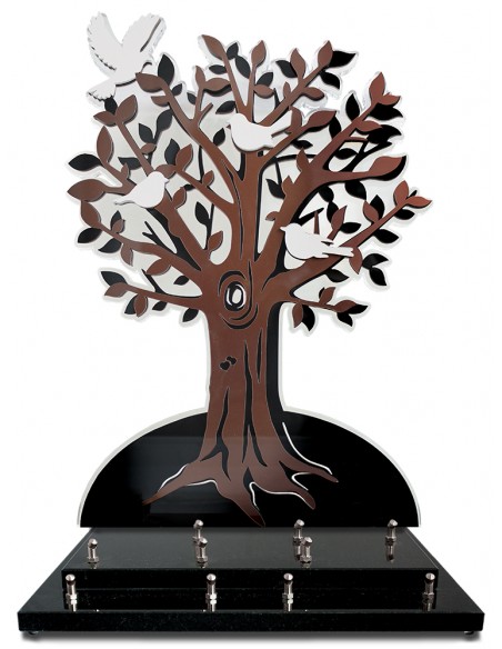 PLAQUE ALTU ARBRE GEANT SIMPLE FACE AVEC 5 INTERS 67X46CM