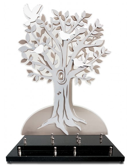 PLAQUE ALTU ARBRE GEANT SIMPLE FACE AVEC 5 INTERS 67X46CM