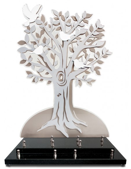 PLAQUE ALTU ARBRE GEANT SIMPLE FACE AVEC 5 INTERS 67X46CM