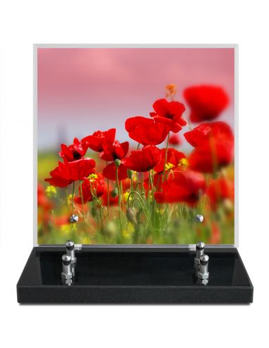 PLAQUE IMPRIMEE 21X21 FLEURS