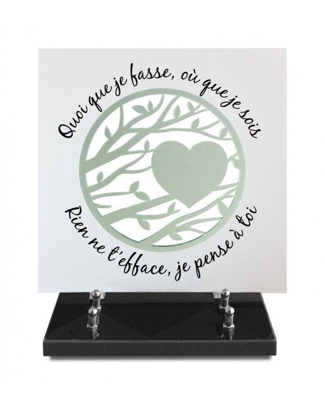 PLAQUE ALTU DECOUPEE ET GRAVEE 25X25