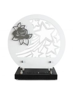 PLAQUE ALTUGLAS MOTIF DECOUPE 27X26CMROSE