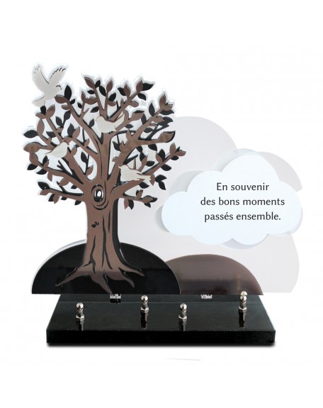 PLAQUE ALTU 32X38CM ARBRE & NUAGE TEXTE